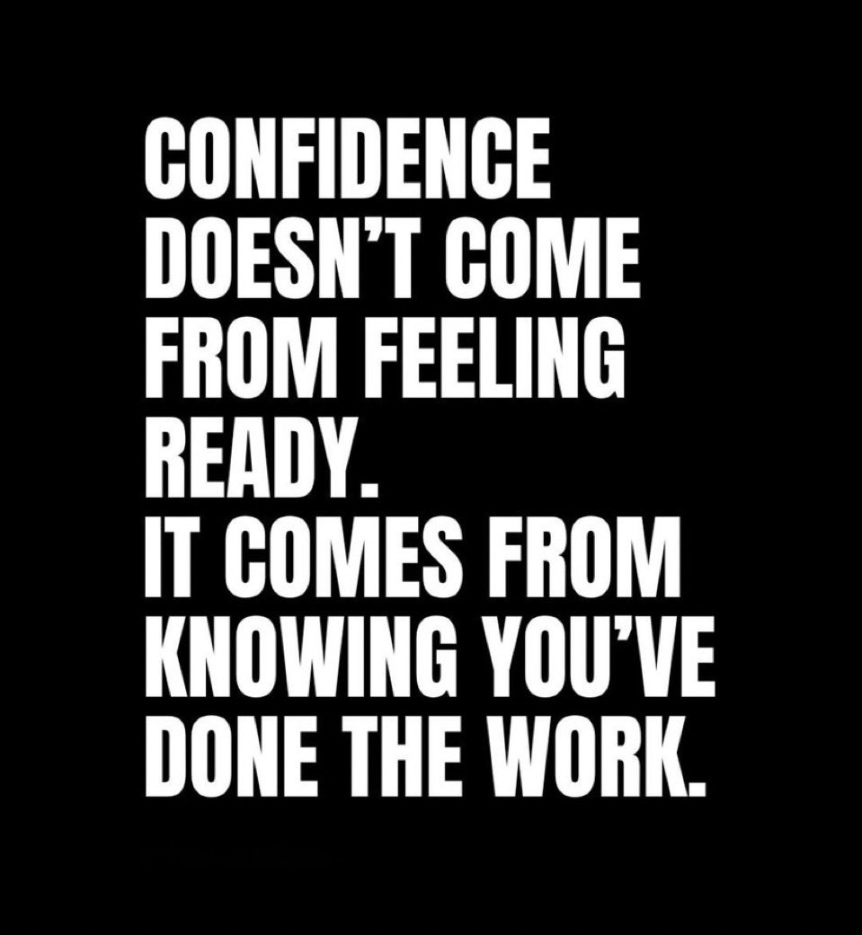 A motivational quote presented in bold, white, sans-serif capital letters against a solid black background.
