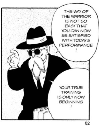 A black and white manga panel featuring a close-up of an older man with a white goatee and glasses, wearing a fedora and a dark suit. He is pointing his index finger upward. Two speech bubbles containing text are positioned around him.